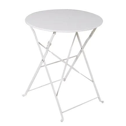 Table de jardin pliante NATERIAL Flora rond crème 2 personnes