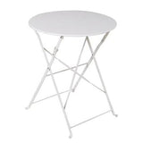 Table de jardin pliante NATERIAL Flora rond crème 2 personnes