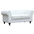 Canapé fixe Chesterfield "Aliza" - 157 x 82 x 70 cm - 2 places - Blanc