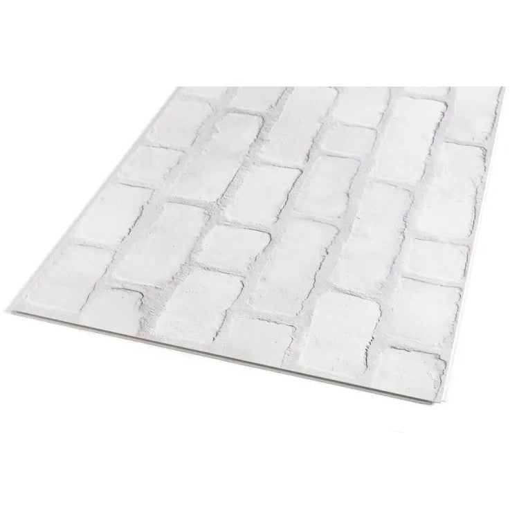 Dalle murale PVC Blanc mat bricks RENOWALL ARTENS L.70 x l.40 cm x Ep. 4,2 mm