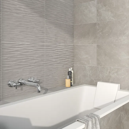 Carrelage mur intérieur effet marbre gris Windsor l.30 x L.60 cm ARTENS