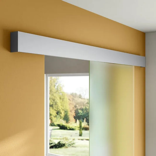 Rail coulissant et habillage Yumbo 2 ARTENS aluminium, pour porte 73/83/93 cm