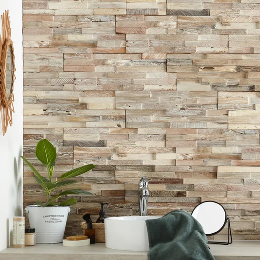 Plaquette de parement bois effet bois Ultrawood intérieur 0.54m2