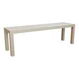 Banc de jardin en aluminium avec insert en teck - Gris tourterelle
