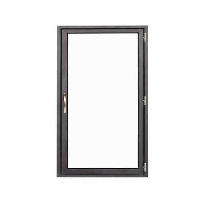 Fenêtre alu Essentiel H.95xl.80cm, gris ant., 1 vantail tirant droit