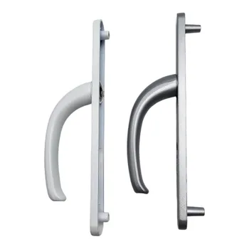 Poignée alu gris ext./blanc int./porte d'entrée/de service-porte fenêtre PVC