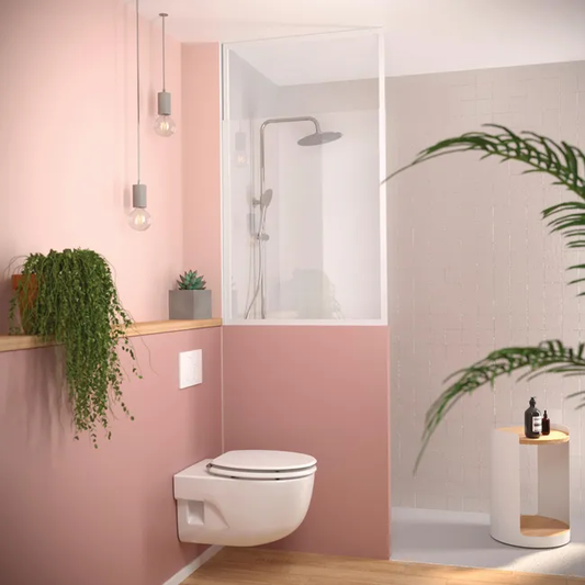Pare-muret fixe transparent blanc, H.110 x l.80 cm Unik