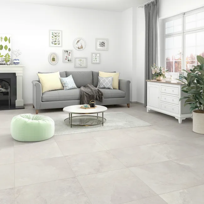 Lot de 11 plinthes Fame, ivoire x L. 60 cm, Ep.9.6 mm
