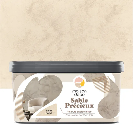 Peinture à effet, Sable précieux MAISON DECO, eclat nacré, mat, 2 l