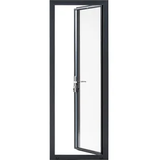 Porte-fenêtre alu Essentiel H.215xl.90 cm gris ant. 1 vantail tirant gauche