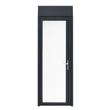 Pte fenêtre av. volet roul. alu Essentiel H.215xl.90cm gris ant. 1 vt tirant D