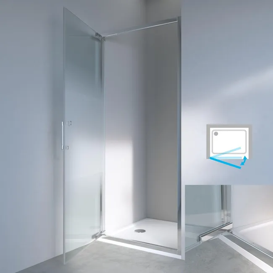 Profilé de finition pivotant chromé, l.90 x H.190 cm, Easy