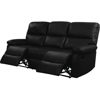 Canapé relax "Lincoln" - 197 x 89 x 103 cm - 3 places - Noir (2)