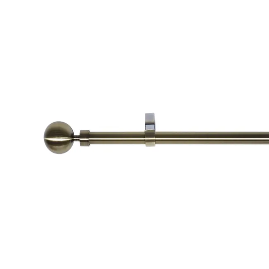 Kit de barres à rideaux Ball Diam.19 mm doré vieilli 120 à 210 cm