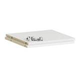 Lot de 2 étagères SPACEO Evo'M blanc pour caisson + angle L.40 x P.38 cm
