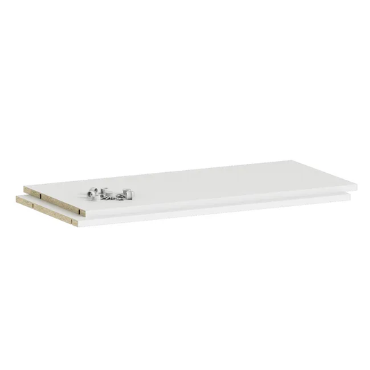 Lot de 2 étagères SPACEO Evo'M blanc pour caisson L.80 x P.38 cm