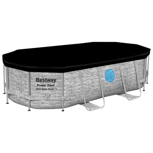 Piscine hors-sol, plastique BESTWAY, ovale L.4.27 x l.2.5 x H.1m
