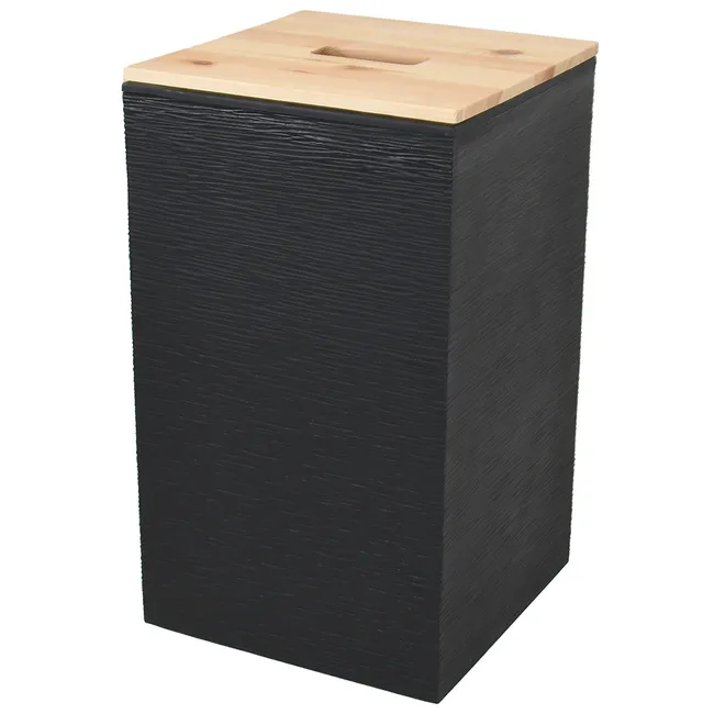 Coffre à Granulés 36L EDA carré Stone 29,5 x 29,5 x H.50,6 cm