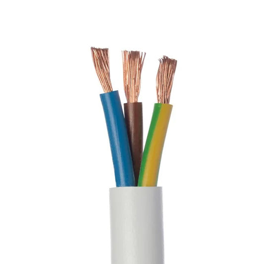 Câble électrique 3G2.5 mm² ho5vvf L. 10m blanc