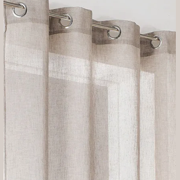Voilage tamisant, Giani, beige H.240 x l.140 cm INSPIRE