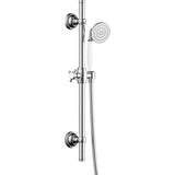 Pommeau de douche 1 jet, flexible et barre chrome SENSEA Charm