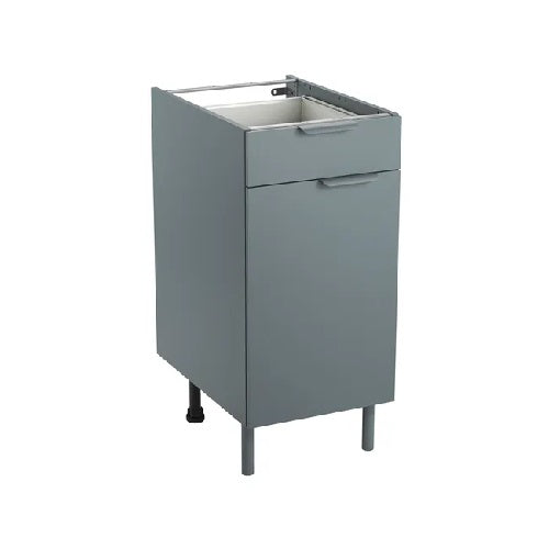Meuble bas de cuisine Eleki gris 1 porte et 1 tiroir H87.1 x l40