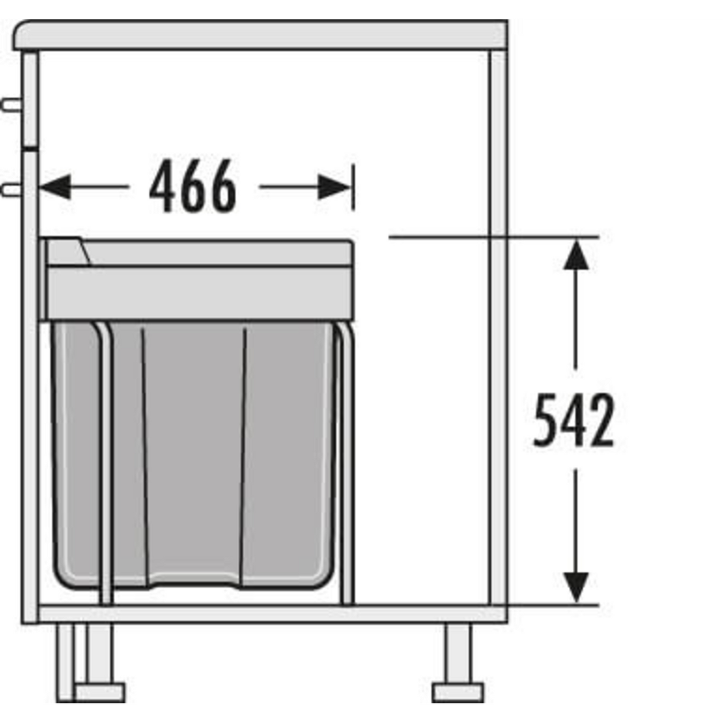 NEUF - Poubelle Hailo Easy-Cargo gris