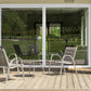 Baie coulissante alu avec volet roulant rad. 215x210 blanc Premium Rome dorm140