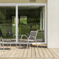 Baie coulissante alu avec volet roulant rad. 215x210 blanc Premium Rome dorm140