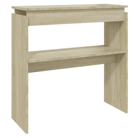 vidaXL Table console chêne sonoma 80x30x80 cm bois d'ingénierie