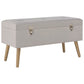vidaXL Banc avec compartiment de rangement 80 cm Gris Velours