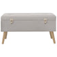 vidaXL Banc avec compartiment de rangement 80 cm Gris Velours