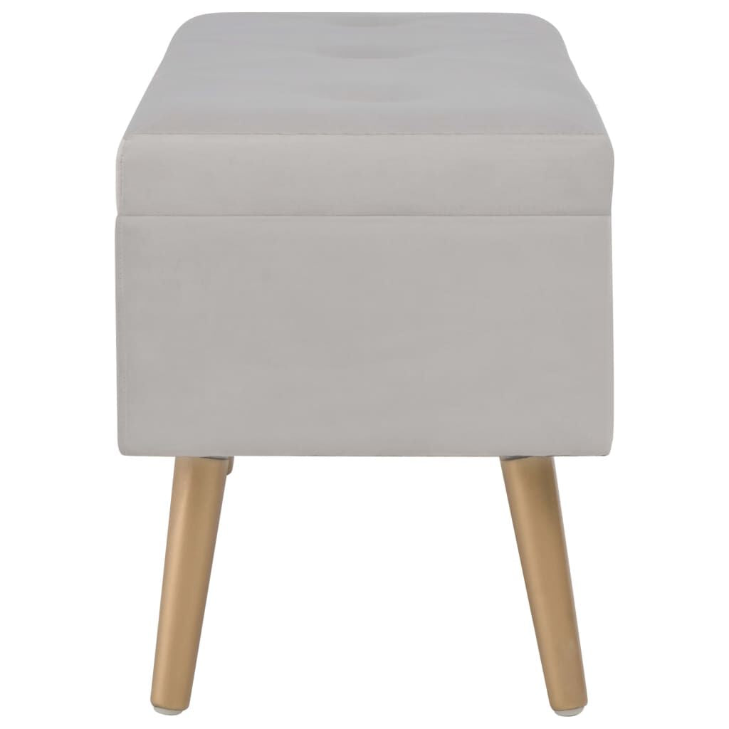 vidaXL Banc avec compartiment de rangement 80 cm Gris Velours