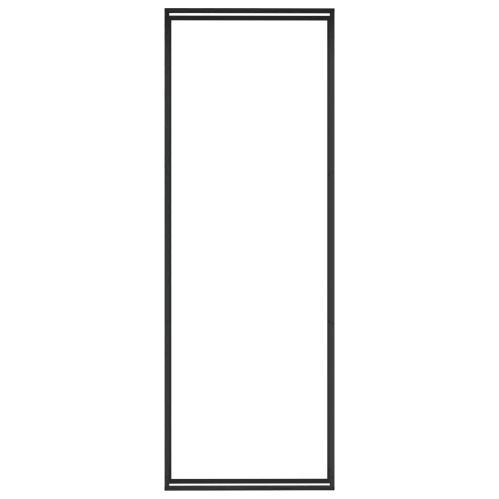 vidaXL Portant de bois de chauffage Noir mat 110x28x312 cm Acier