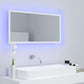 vidaXL Miroir à LED de salle de bain Blanc 90x8,5x37 cm Acrylique