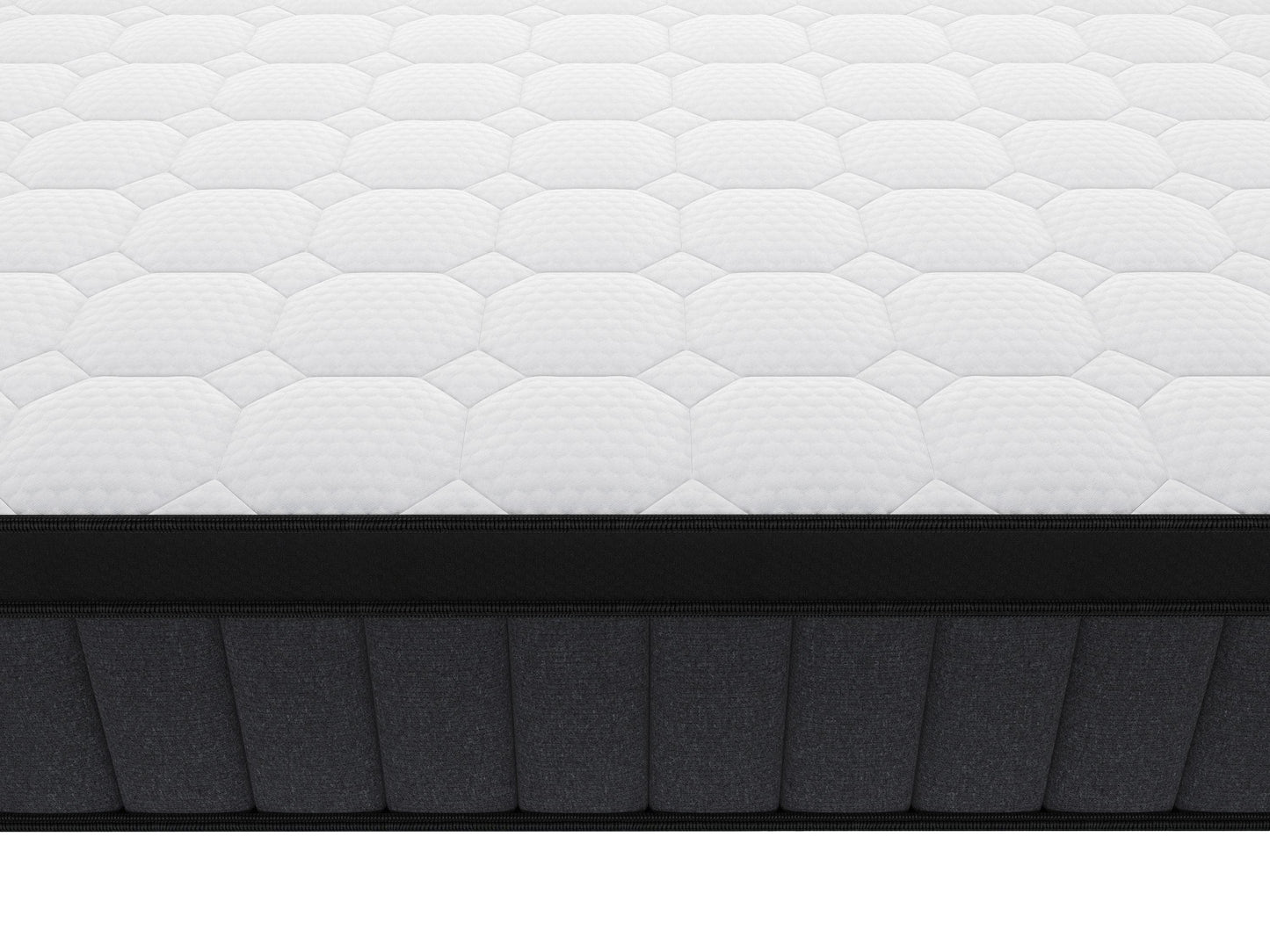 Matelas 180 x 200 cm hybride ressorts ensachés 7 zones et gel à mémoire de forme ép.25cm - TOLCA de YSMÉE