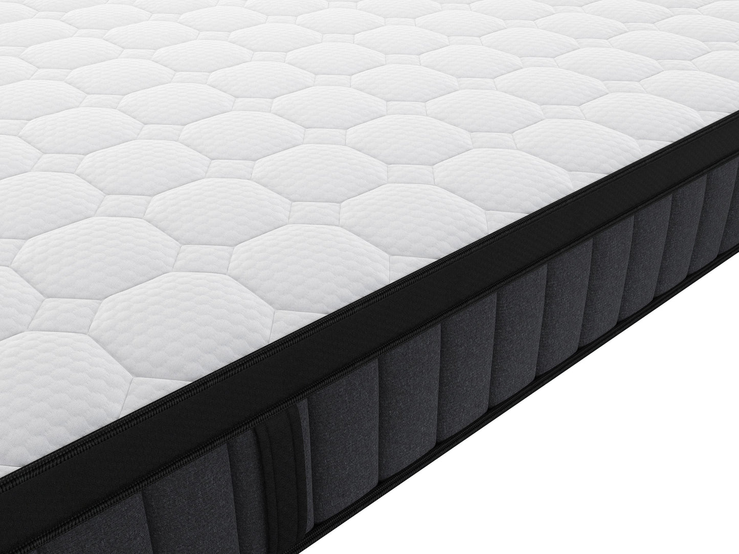 Matelas 180 x 200 cm hybride ressorts ensachés 7 zones et gel à mémoire de forme ép.25cm - TOLCA de YSMÉE