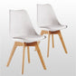 Lot de 2 chaises scandinaves blanches lorenzo - assise rembourrée - salle à manger, cuisine ou bureau