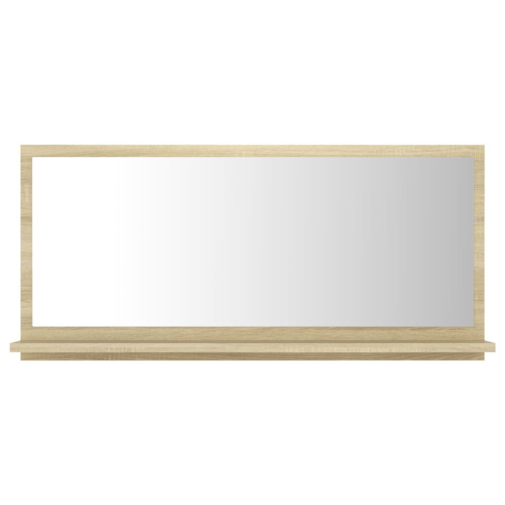 vidaXL Miroir de salle de bain Chêne sonoma 80x10,5x37 cm Aggloméré