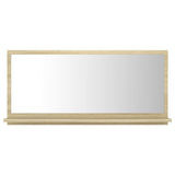 vidaXL Miroir de salle de bain Chêne sonoma 80x10,5x37 cm Aggloméré
