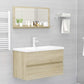vidaXL Miroir de salle de bain Chêne sonoma 80x10,5x37 cm Aggloméré