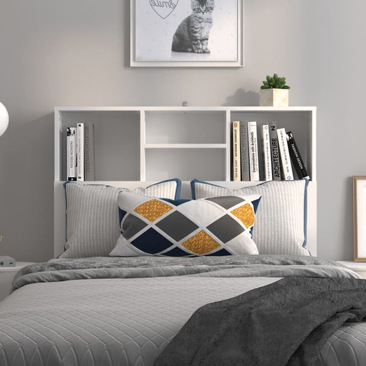 vidaXL Armoire de tête de lit Blanc 100x19x103,5 cm