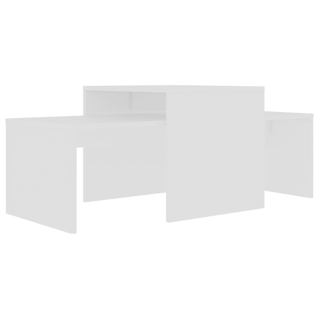 vidaXL Ensemble de tables basses Blanc 100x48x40 cm bois d’ingénierie