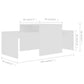 vidaXL Ensemble de tables basses Blanc 100x48x40 cm bois d’ingénierie