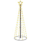 NEUF - vidaXL Arbre de Noël cône Blanc chaud 108 LED 70x180 cm