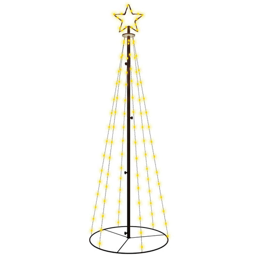 NEUF - vidaXL Arbre de Noël cône Blanc chaud 108 LED 70x180 cm