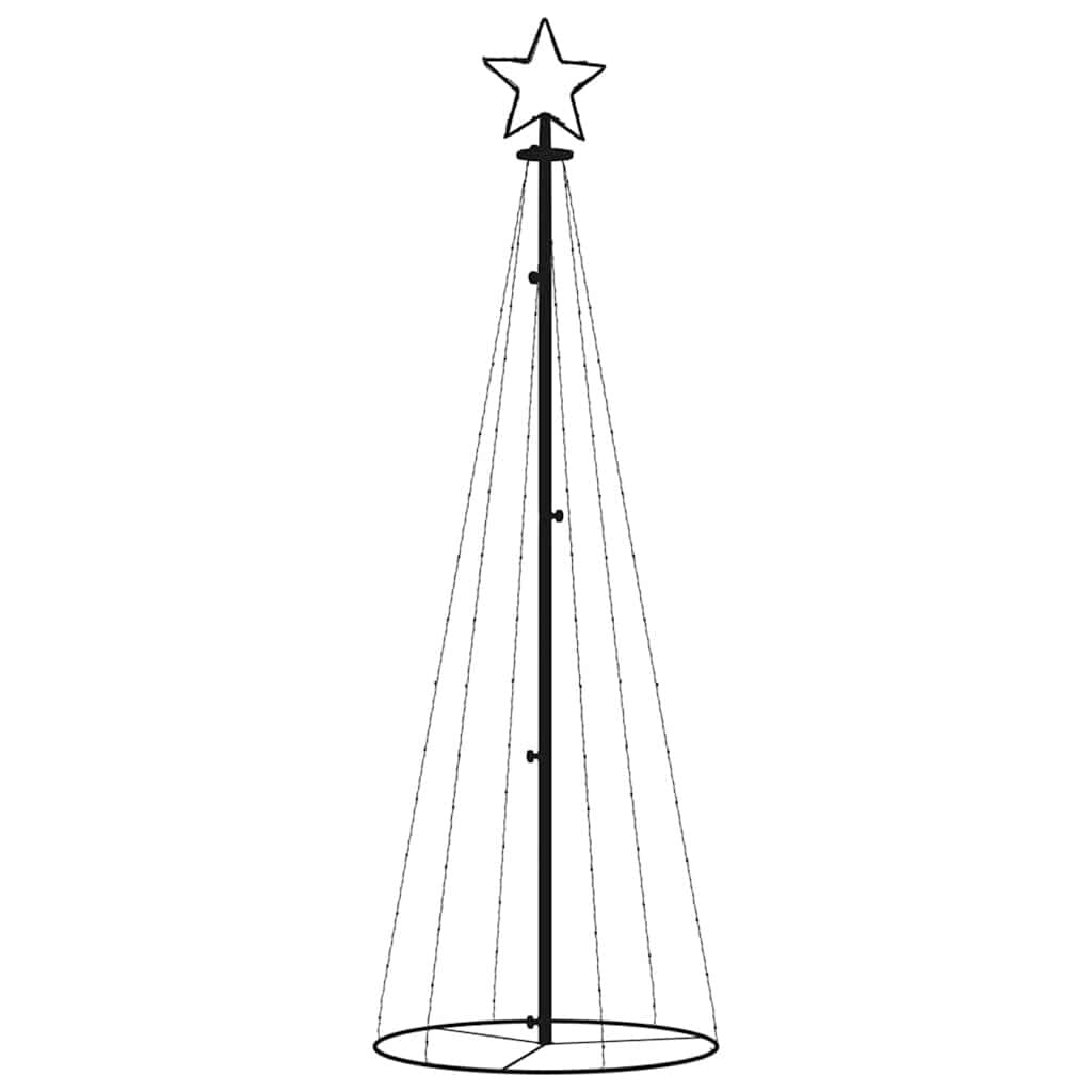 NEUF - vidaXL Arbre de Noël cône Blanc chaud 108 LED 70x180 cm