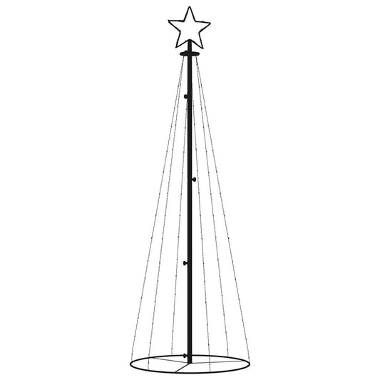 NEUF - vidaXL Arbre de Noël cône Blanc chaud 108 LED 70x180 cm