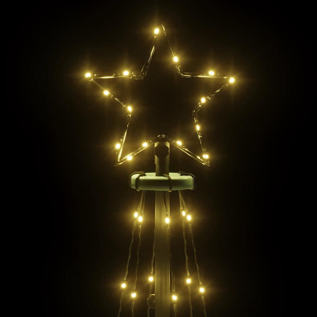 NEUF - vidaXL Arbre de Noël cône Blanc chaud 108 LED 70x180 cm