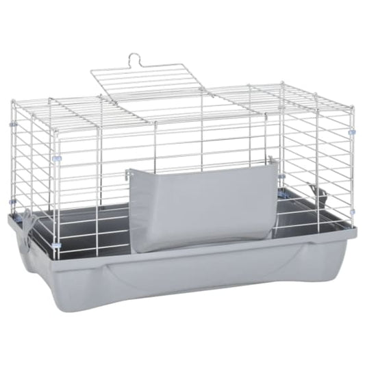 Cage pour petits animaux - Cage extérieur/intérieur gris 58x32x31 cm PP et métal